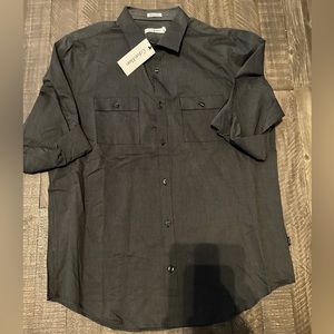 Calvin Klein Gray Casual Button Down